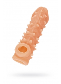 Телесная закрытая насадка с пупырышками Cock Sleeve Size S - 13,8 см. - KOKOS - в Ессентуках купить с доставкой