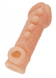 Телесная закрытая насадка с шишечками Cock Sleeve Size S - 13,8 см. - KOKOS - в Ессентуках купить с доставкой