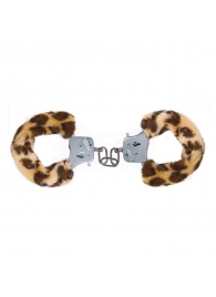 Наручники с леопардовым мехом Furry Fun Cuffs Leopard - Toy Joy - купить с доставкой в Ессентуках