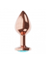 Пробка цвета розового золота с малиновым кристаллом Diamond Topaz Shine L - 8,3 см. - Lola Games - купить с доставкой в Ессентуках