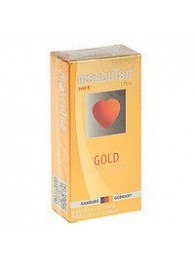 Презервативы Masculan Ultra Gold с золотым напылением и ароматом ванили - 10 шт. - Masculan - купить с доставкой в Ессентуках