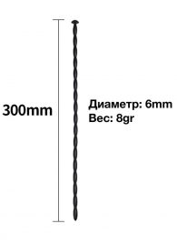 Черный уретральный расширитель - 30 см. - Rubber Tech Ltd - купить с доставкой в Ессентуках