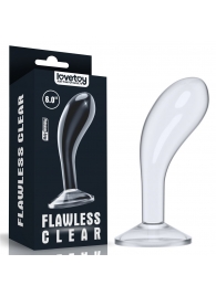 Прозрачный стимулятор простаты Flawless Clear Prostate Plug - 15 см. - Lovetoy - в Ессентуках купить с доставкой