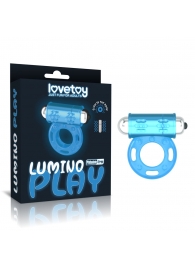 Голубое, светящееся в темноте эрекционное виброкольцо Lumino Play Vibrating Penis Ring - Lovetoy - в Ессентуках купить с доставкой