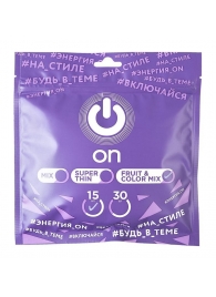 Цветные ароматизированные презервативы ON) Fruit   Color - 15 шт. - ON) - купить с доставкой в Ессентуках