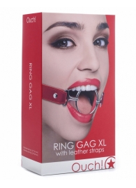 Расширяющий кляп Ring Gag XL с красными ремешками - Shots Media BV - купить с доставкой в Ессентуках