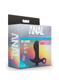 Черный анальный вибратор Silicone Vibrating Prostate Massager 01 - 10,8 см. - Blush Novelties - в Ессентуках купить с доставкой