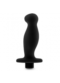 Черный анальный вибромассажёр Silicone Vibrating Prostate Massager 02 - 10,8 см. - Blush Novelties - в Ессентуках купить с доставкой