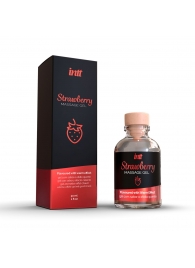 Массажный гель с ароматом клубники Strawberry - 30 мл. - INTT - купить с доставкой в Ессентуках