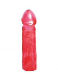Розовая реалистичная насадка для трусиков с плугом - 19,5 см. - Джага-Джага - купить с доставкой в Ессентуках