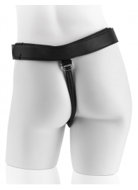 Страпон с телесной насадкой 7  Uncut with Strap on Harness - 18 см. - Pipedream - купить с доставкой в Ессентуках