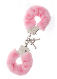 Металлические наручники с розовой меховой опушкой METAL HANDCUFF WITH PLUSH PINK - Dream Toys - купить с доставкой в Ессентуках