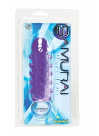 Закрытая фиолетовая насадка с пупырышками SAMURAI PENIS SLEEVE PURPLE - 14,5 см. - NMC - в Ессентуках купить с доставкой
