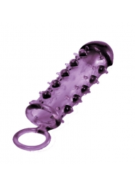 Закрытая фиолетовая насадка с пупырышками SAMURAI PENIS SLEEVE PURPLE - 14,5 см. - NMC - в Ессентуках купить с доставкой