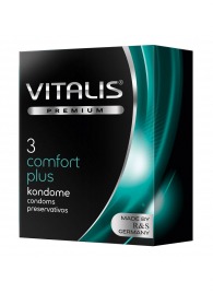 Контурные презервативы VITALIS PREMIUM comfort plus - 3 шт. - Vitalis - купить с доставкой в Ессентуках
