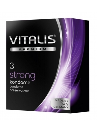 Презервативы с утолщенной стенкой VITALIS PREMIUM strong - 3 шт. - Vitalis - купить с доставкой в Ессентуках