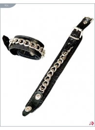 Декорированные цепочками узкие наручники - Подиум - купить с доставкой в Ессентуках