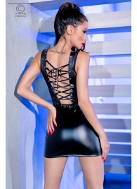 Сексуальное платье со шнуровками из эко-кожи и кружева - Chilirose купить с доставкой