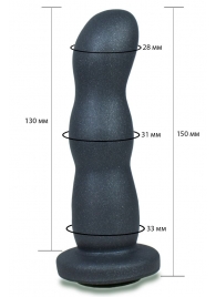 Черная анальная рельефная насадка-фаллоимитатор - 15 см. - LOVETOY (А-Полимер) - купить с доставкой в Ессентуках