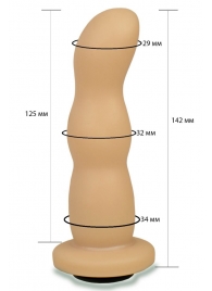 Телесная рельефная насадка Harness - 14,2 см. - LOVETOY (А-Полимер) - купить с доставкой в Ессентуках