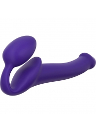 Фиолетовый безремневой страпон Silicone Bendable Strap-On - size M - Strap-on-me - купить с доставкой в Ессентуках