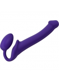 Фиолетовый безремневой страпон Silicone Bendable Strap-On - size M - Strap-on-me - купить с доставкой в Ессентуках