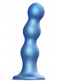 Голубая насадка Strap-On-Me Dildo Plug Balls size S - Strap-on-me - купить с доставкой в Ессентуках