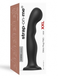 Черная насадка Strap-On-Me Dildo Plug P G size XXL - Strap-on-me - купить с доставкой в Ессентуках