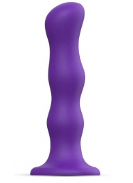 Фиолетовая насадка Strap-On-Me Dildo Geisha Balls size M - Strap-on-me - купить с доставкой в Ессентуках