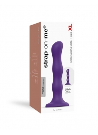 Фиолетовая насадка Strap-On-Me Dildo Geisha Balls size XL - Strap-on-me - купить с доставкой в Ессентуках