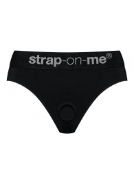 Черные трусики для насадок Heroine Lingerie Harness - size S - Strap-on-me - купить с доставкой в Ессентуках