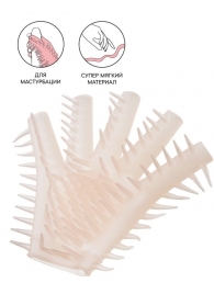 Телесная перчатка-мастубратор для чувственного массажа - Штучки-дрючки - в Ессентуках купить с доставкой