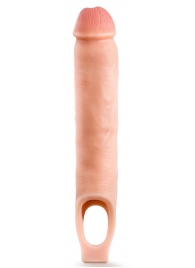 Телесная насадка-удлинитель 11.5 Inch Silicone Cock Sheath Penis Extender - 29,2 см. - Blush Novelties - в Ессентуках купить с доставкой