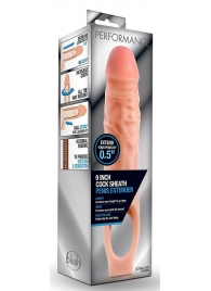 Телесная насадка на пенис 9 Inch Cock Sheath Extender - 22,2 см. - Blush Novelties - в Ессентуках купить с доставкой