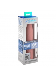 Телесная насадка-удлинитель Uncut Silicone Penis Enhancer - 17,8 см. - Pipedream - в Ессентуках купить с доставкой