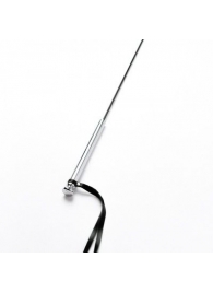 Черный кожаный стек с гладкой ручкой - 55 см. - Crazy Handmade - купить с доставкой в Ессентуках