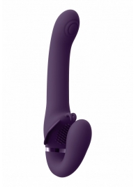 Фиолетовый женский безремневой вибрострапон Satu - 23 см. - Shots Media BV - купить с доставкой в Ессентуках