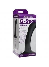 Черная изогнутая насадка Vac-U-Lock G-Spot - 16,5 см. - Doc Johnson - купить с доставкой в Ессентуках