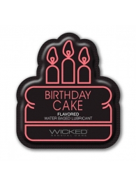 Лубрикант на водной основе со вкусом торта с кремом Wicked Aqua Birthday cake - 3 мл. - Wicked - купить с доставкой в Ессентуках