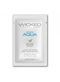 Легкий лубрикант на водной основе Wicked Simply AQUA - 3 мл. - Wicked - купить с доставкой в Ессентуках