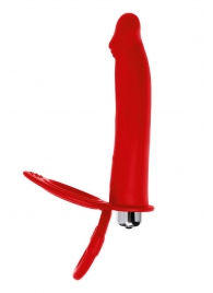 Красная насадка на пенис для двойного проникновения - 19 см. - ToyFa - купить с доставкой в Ессентуках