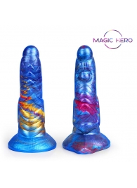 Фантазийный разноцветный фаллоимитатор на присоске - 21 см. - Bior toys