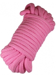 Розовая верёвка для бондажа и декоративной вязки - 10 м. - Eroticon - купить с доставкой в Ессентуках