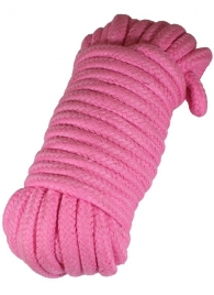 Розовая верёвка для бондажа и декоративной вязки - 10 м. - Eroticon - купить с доставкой в Ессентуках