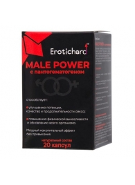 Капсулы для мужчин Erotichard male power с пантогематогеном - 20 капсул (0,370 гр.) - Erotic Hard - купить с доставкой в Ессентуках