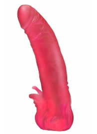 Розовая насадка для страпона с клиторальными лепестками - 18,5 см. - LOVETOY (А-Полимер) - купить с доставкой в Ессентуках