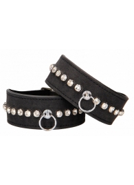 Черные поножи Diamond Studded Ankle Cuffs - Shots Media BV - купить с доставкой в Ессентуках