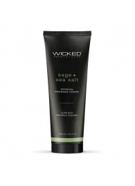 Массажный легкий крем WICKED Sage plus Sea Salt - 120 мл. - Wicked - купить с доставкой в Ессентуках