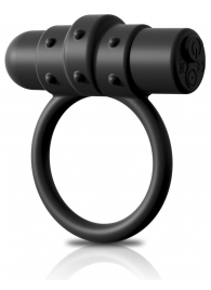 Черное перезаряжаемое эрекционное кольцо Vibrating Silicone C-Ring - Pipedream - в Ессентуках купить с доставкой