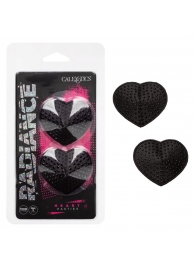 Черные пэстисы в форме сердечек Heart Pasties - California Exotic Novelties - купить с доставкой в Ессентуках